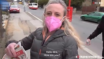 Dirty Public Threesome With Vaginal Prolapse Action