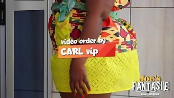Voluptuous African-American Saleswoman With Ample Derriere
