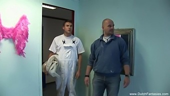 Dirty Dutch Housewife Enjoys Double Penetration