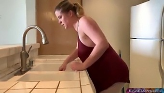 Family Kitchen Becomes Playground For Stepmom And Stepson