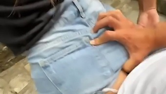 Young Girl Nearly Discovered Having Sex In A Popular Tourist Destination - Thrilling Outdoor Encounter