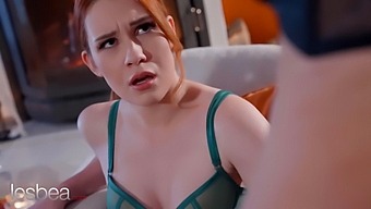 Arian Joy And Redhead Strap-On Lesbian Sex Followed By Scissoring Climax