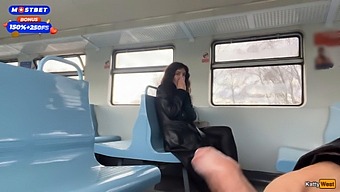 A Man Who Is A Stranger Assists Me To Reach An Orgasm On A Public Train And He Also Walks Around The Carriages With A Facial.